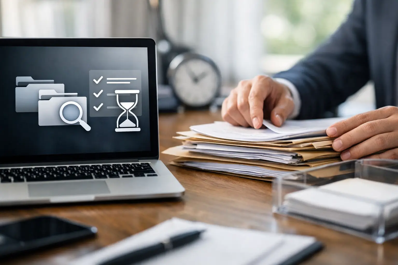 DSAR deadline management: case files, search checklist and countdown clock alongside document review